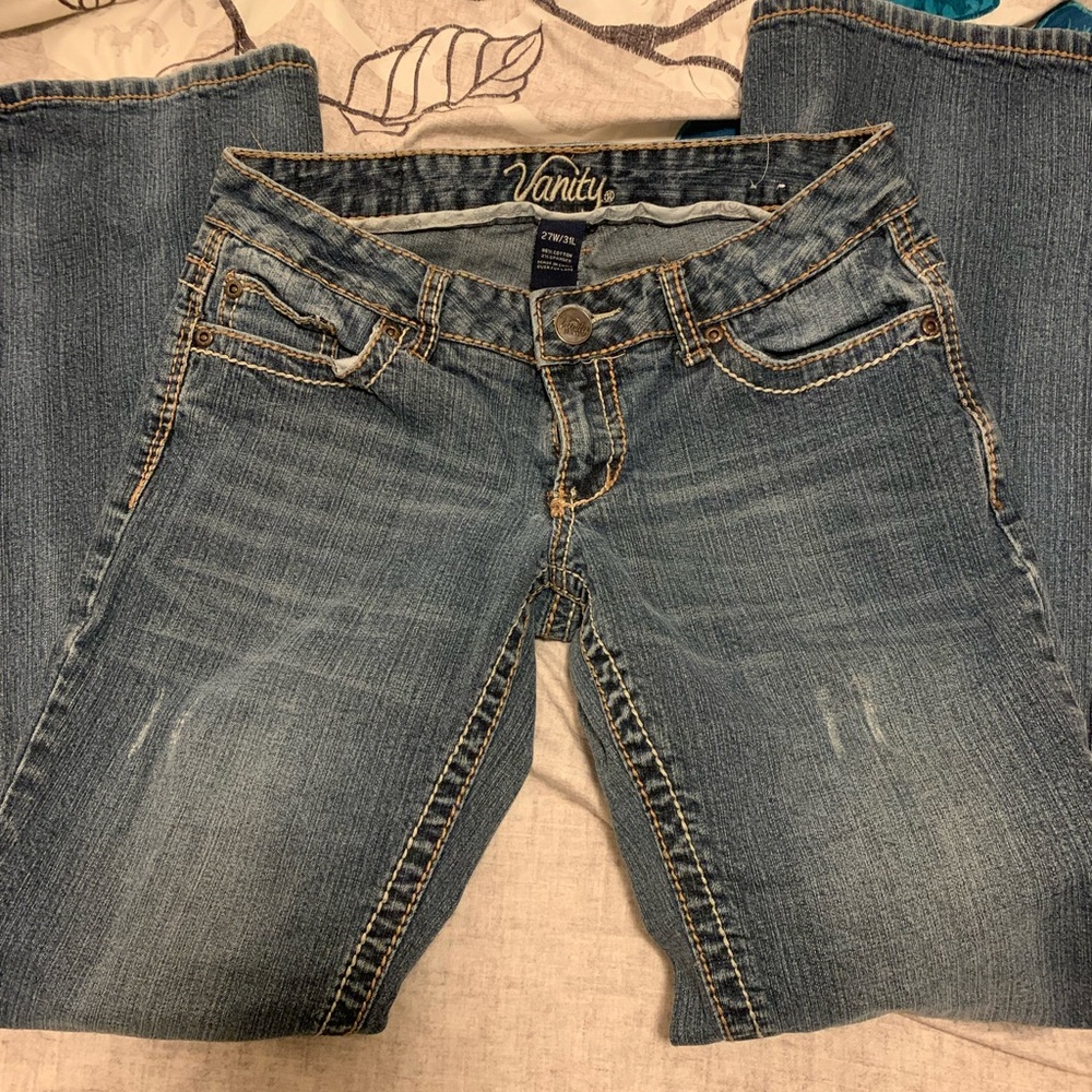 Vanity bootcut style medium wash jeans